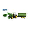 Farmer - ciągnik John Deere z ładowaczem czołowym i wywrotką 1072BRUD03155